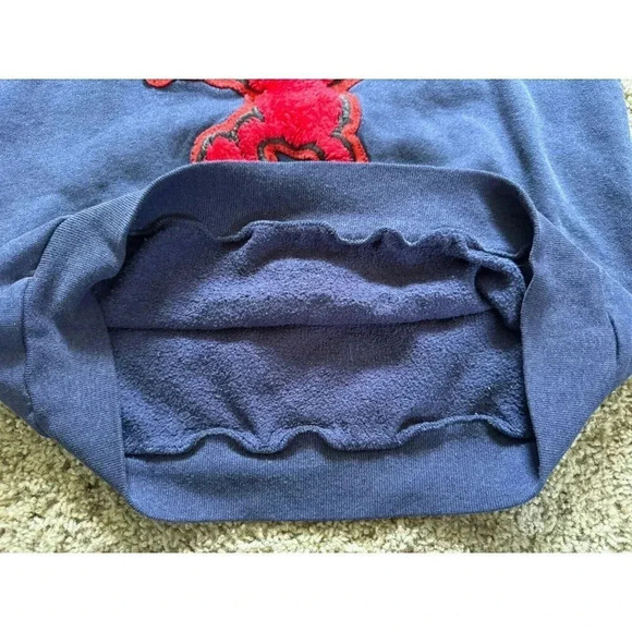 Vintage 90s Sesame Street That Tickles! Elmo Sweatshirt Blue Unisex Youth Large - Picture 9 of 9